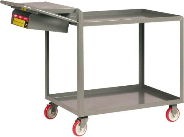 Little Giant - 1,200 Lb Capacity, 24" Wide x 52" Long x 40" High Shelf Cart - 2 Shelf, Steel - Americas Industrial Supply