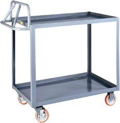 Little Giant - 1,200 Lb Capacity, 30" Wide x 53-1/2" Long x 42" High Shelf Cart - 2 Shelf, Steel - Americas Industrial Supply