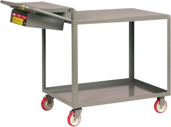 Little Giant - 1,200 Lb Capacity, 24" Wide x 64" Long x 40" High Shelf Cart - 2 Shelf, Steel - Americas Industrial Supply