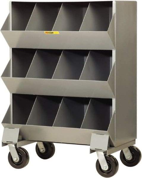 Little Giant - 2,400 Lb Capacity, 32" Wide x 20" Long x 45-1/2" High Storage Bin Cart - Steel, 4 Swivel Casters - Americas Industrial Supply