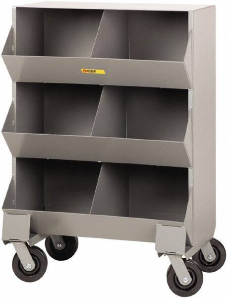 Little Giant - 2,400 Lb Capacity, 32" Wide x 20" Long x 45-1/2" High Storage Bin Cart - Steel, 4 Swivel Casters - Americas Industrial Supply