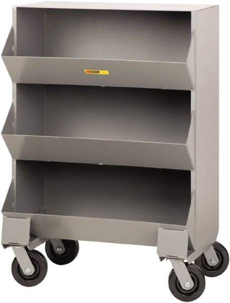 Little Giant - 2,400 Lb Capacity, 32" Wide x 20" Long x 45-1/2" High Storage Bin Cart - Steel, 4 Swivel Casters - Americas Industrial Supply