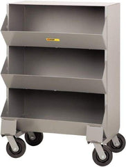 Little Giant - 2,400 Lb Capacity, 32" Wide x 20" Long x 45-1/2" High Storage Bin Cart - Steel, 4 Swivel Casters - Americas Industrial Supply