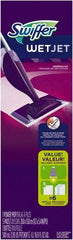 Swiffer - Purple & Silver Mopping Kit - 11" Long x 5" Wide Head, 46" Long Handle, Microfiber Head - Americas Industrial Supply