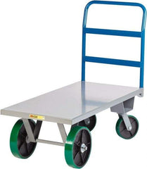 Little Giant - 4,000 Lb Capacity Steel Platform Truck - Steel Deck, 30" OAW, Polyurethane Casters - Americas Industrial Supply