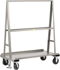 Little Giant - 2,000 Lb Capacity Steel A-Frame Truck - Steel Deck, 36" OAW, Phenolic Casters - Americas Industrial Supply