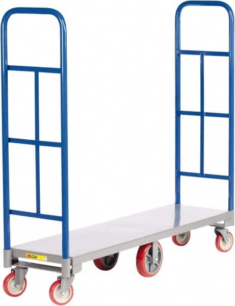 Little Giant - 2,000 Lb Capacity Steel High End Platform Truck - Steel Deck, 24" OAW, Polyurethane Casters - Americas Industrial Supply