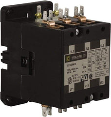 Square D - 3 Pole, 75 Amp Inductive Load, 24 Coil VAC at 50/60 Hz, Definite Purpose Contactor - Phase 1 and Phase 3 Hp:  15 at 230 VAC, 25 at 230 VAC, 40 at 460 VAC, 40 at 575 VAC, 5 at 115 VAC, 94 Amp Resistive Rating, CE, CSA, UL Listed - Americas Industrial Supply