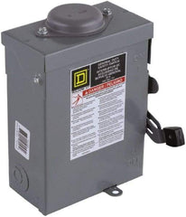 Square D - 30 Amp, 240 V, 2 Pole Nonfused Safety Switch - NEMA 3R, 3 hp at 240 VAC (Single Phase), DPST Contact Form - Americas Industrial Supply