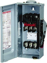 Square D - 30 Amp, 600 VAC/VDC, 3 Pole Fused Safety Switch - NEMA 3R, 7.5 hp at 480 VAC (Single Phase), 20 hp at 600 VAC, 10 hp at 600 VDC (Triple Phase), 3PST Contact Form - Americas Industrial Supply