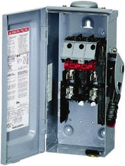 Square D - 30 Amp, 240 VAC, 250 VDC, 2 Pole Fused Safety Switch - NEMA 3R, 3 hp at 240 VAC (Single Phase), 7.5 hp at 240 VAC, 5 hp at 250 VDC (Triple Phase), DPST Contact Form - Americas Industrial Supply