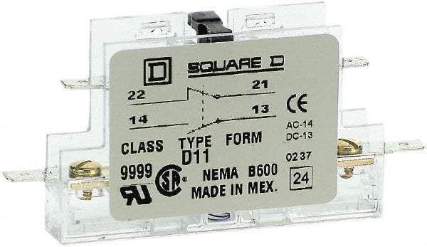 Square D - 5 Amp, Contactor Auxiliary Contact Kit - Americas Industrial Supply