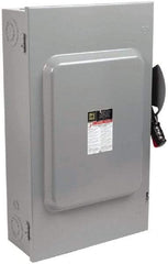 Square D - 200 Amp, 600 VAC/VDC, 3 Pole Nonfused Safety Switch - NEMA 1, 50 hp at 600 VAC, 50 hp at 600 VDC (Single Phase), 150 hp at 600 VAC, 50 hp at 600 VDC (Triple Phase), 3PST Contact Form - Americas Industrial Supply