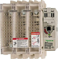 Schneider Electric - 3 Pole, 600 Volt, 100 Amp, Pressure Plate Fuse Holder - Compatible with J Class, 149mm Wide Fuse - Americas Industrial Supply