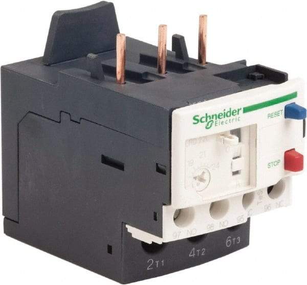 Schneider Electric - 3 Pole, NEMA Size 0-1, 16 to 24 Amp, 690 VAC, Thermal NEMA Overload Relay - Trip Class 20, For Use with LC1D18, LC1D25, LC1D32 and LC1D38 - Americas Industrial Supply