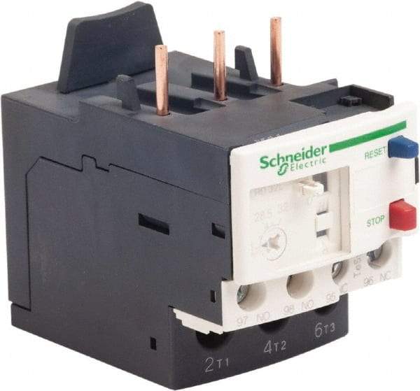 Schneider Electric - 3 Pole, NEMA Size 1, 23 to 32 Amp, 690 VAC, Thermal NEMA Overload Relay - Trip Class 20, For Use with LC1D25, LC1D32 and LC1D38 - Americas Industrial Supply