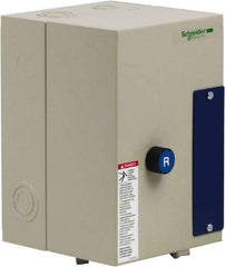 Schneider Electric - 3 Pole, 32 Amp, 120 Coil VAC, Nonreversible Enclosed IEC Motor Starter - 1 Phase Hp: 2 at 120 VAC, 5 at 240 VAC, 3 Phase Hp: 10 at 208 VAC, 10 at 230 VAC, 20 at 460 VAC, 25 at 575 VAC - Americas Industrial Supply