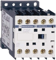 Schneider Electric - 4 Pole, 24 Coil VDC, 16 Amp at 690 VAC and 20 Amp at 440 VAC, Nonreversible IEC Contactor - BS 5424, CSA, IEC 60947, NF C 63-110, RoHS Compliant, UL Listed, VDE 0660 - Americas Industrial Supply