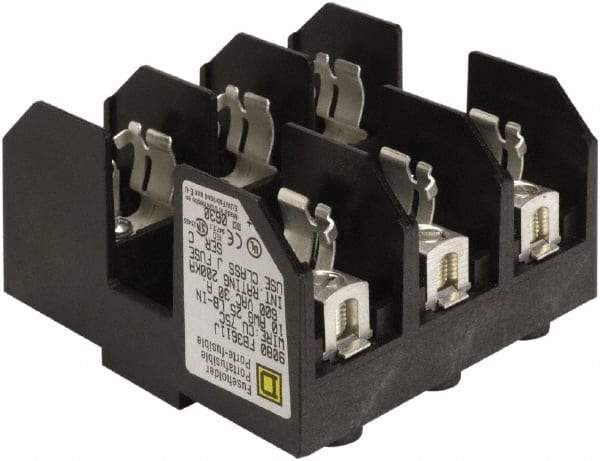 Square D - 3 Pole, 600 Volt, 30 Amp, Surface Mount Fuse Holder - Compatible with CC Class Fuse - Americas Industrial Supply