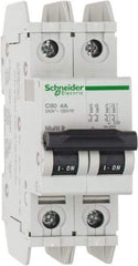 Schneider Electric - 4 Amp, 125 VDC, 240 VAC, 60 VDC, 1 Pole, DIN Rail Mount, Fixed Mount Miniature Circuit Breaker - Thermal Magnetic Trip, Multiple Breaking Capacity Ratings, 73mm Deep x 107mm High x 36mm Wide - Americas Industrial Supply