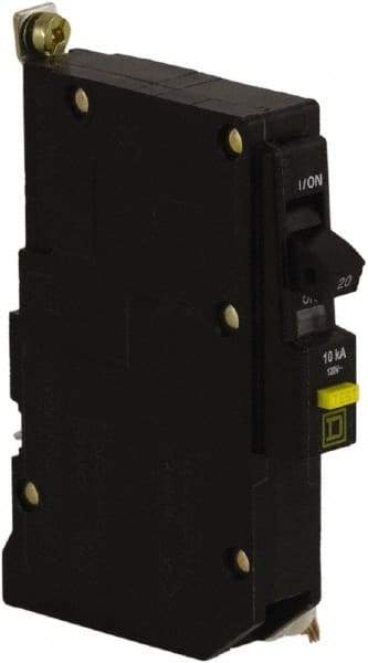 Square D - 20 Amp, 120 VAC, 1 Pole, Bolt On Residual Current Circuit Breaker with Overcurrent Protection - 14-8 AWG - Americas Industrial Supply