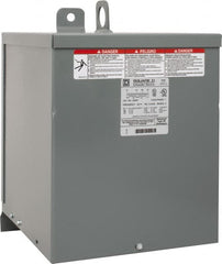 Square D - 1 Phase, 480 Volt Input, 120/240 VAC Output, 60 Hz, 5 kVA, General Purpose Transformer - 3R NEMA Rating, 9.75 Inch Wide x 11-3/4 Inch Deep x 14-3/4 Inch High, Wall Mount - Americas Industrial Supply