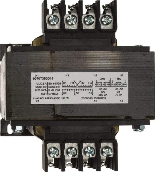 Square D - 1 Phase, 350 VA, Control Transformer - 176°F Temp Rise - Americas Industrial Supply