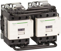 Schneider Electric - 3 Pole, 110 Coil VAC at 50/60 Hz, 80 Amp at 440 VAC, Reversible IEC Contactor - 1 Phase hp: 15 at 230/240 VAC, 7.5 at 115 VAC, 3 Phase hp: 20 at 200/208 VAC, 25 at 230/240 VAC, 60 at 460/480 VAC, 60 at 575/600 VAC - Americas Industrial Supply