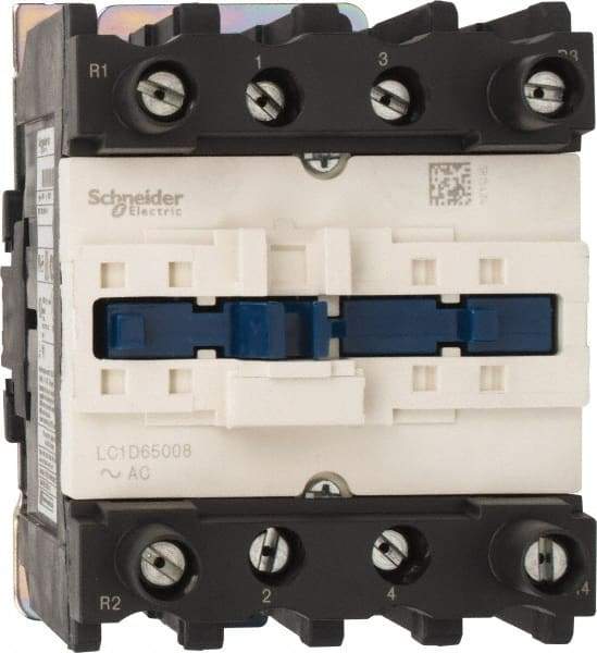 Schneider Electric - 4 Pole, 120 Coil VAC at 60 Hz, 80 Amp at 440 VAC, Nonreversible IEC Contactor - Bureau Veritas, CCC, CSA, CSA C22.2 No. 14, DNV, EN/IEC 60947-4-1, EN/IEC 60947-5-1, GL, GOST, LROS, RINA, RoHS Compliant, UL 508, UL Listed - Americas Industrial Supply