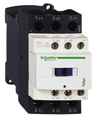 Schneider Electric - 3 Pole, 24 Coil VAC at 50/60 Hz, 25 Amp at 440 VAC and 40 Amp at 440 VAC, Nonreversible IEC Contactor - 1 Phase hp: 2 at 115 VAC, 3 at 230/240 VAC, 3 Phase hp: 15 at 460/480 VAC, 20 at 575/600 VAC, 5 at 200/208 VAC, 7.5 at 230/240 VAC - Americas Industrial Supply