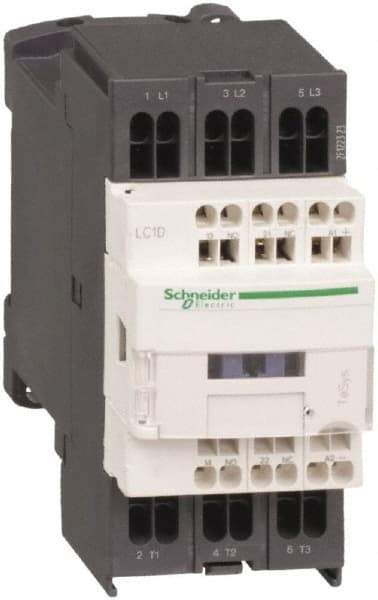 Schneider Electric - 3 Pole, 48 Coil VAC at 50/60 Hz, 12 Amp at 440 VAC and 16 Amp at 440 VAC, Nonreversible IEC Contactor - 1 Phase hp: 1 at 115 VAC, 2 at 230/240 VAC, 3 Phase hp: 10 at 575/600 VAC, 3 at 200/208 VAC, 3 at 230/240 VAC, 7.5 at 460/480 VAC - Americas Industrial Supply