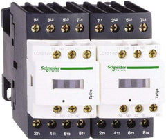 Schneider Electric - 3 Pole, 120 Coil VAC at 50/60 Hz, 40 Amp at 440 VAC, Reversible IEC Contactor - 1 Phase hp: 3 at 115 VAC, 5 at 230/240 VAC, 3 Phase hp: 10 at 200/208 VAC, 10 at 230/240 VAC, 30 at 460/480 VAC, 30 at 575/600 VAC - Americas Industrial Supply