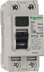 Schneider Electric - 40 Amp, 240 VAC, 2 Pole, Residual Current Device - Americas Industrial Supply