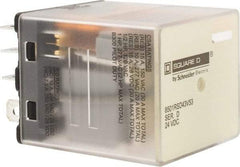 Square D - Electromechanical Plug-in General Purpose Relay - 10 Amp at 250 VAC, 3PDT, 24 VDC - Americas Industrial Supply