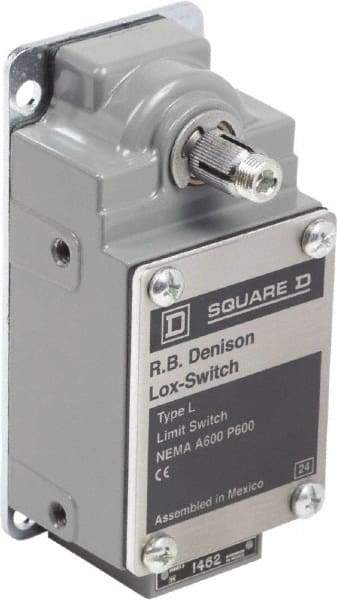 Square D - DPST, 2NO, 600 Volt Screw Terminal, Rotary Spring Return Actuator, General Purpose Limit Switch - 1, 2, 4, 12, 13 NEMA Rating, IP67 IPR Rating - Americas Industrial Supply