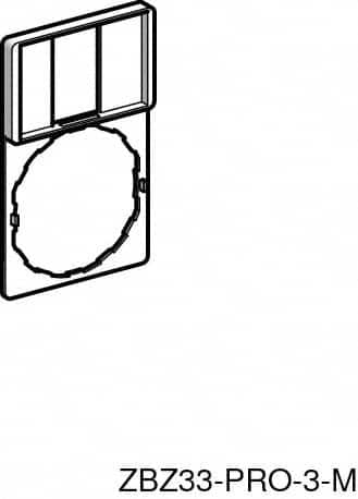 Schneider Electric - Rectangular, Legend Plate - Blank - 22mm Hole Diameter, 30mm Wide x 50mm High - Americas Industrial Supply