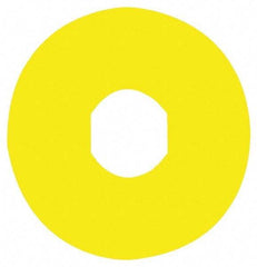 Schneider Electric - Round, Legend Plate - Blank - Yellow Background, 90mm Overall Diameter - Americas Industrial Supply