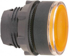 Schneider Electric - 22mm Mount Hole, Flush, Pushbutton Switch Only - Round, Yellow Pushbutton, Illuminated, Momentary (MO) - Americas Industrial Supply