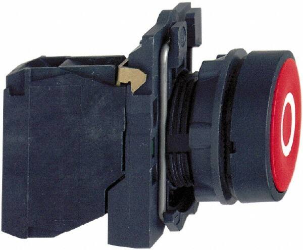 Schneider Electric - 22mm Mount Hole, Flush, Pushbutton Switch Only - Round, Green Pushbutton, Illuminated, Momentary (MO) - Americas Industrial Supply
