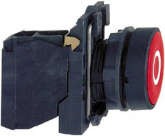 Schneider Electric - 22mm Mount Hole, Flush, Pushbutton Switch Only - Round, Green Pushbutton, Illuminated, Momentary (MO) - Americas Industrial Supply