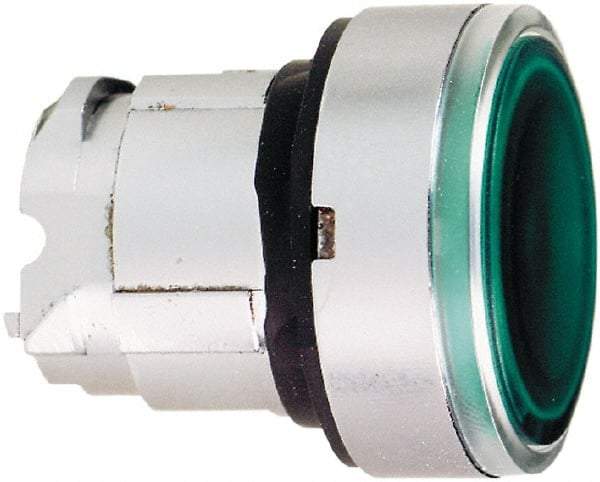 Schneider Electric - 22mm Mount Hole, Flush, Pushbutton Switch Only - Round, Green Pushbutton, Nonilluminated, Momentary (MO) - Americas Industrial Supply