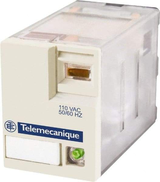 Schneider Electric - 1,500 VA Power Rating, Electromechanical Plug-in General Purpose Relay - 3 Amp at 250 VAC & 28 VDC, 6 at 250/277 VAC & 28 VDC, 8 Amp at 30 VDC, 4CO, 48 VDC - Americas Industrial Supply