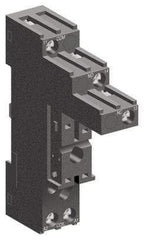 Schneider Electric - 250 VAC, 12 Amp, Flat Relay Socket - DIN Rail Mount, Panel Mount, IP20, Box Lug Separate Terminal - Americas Industrial Supply