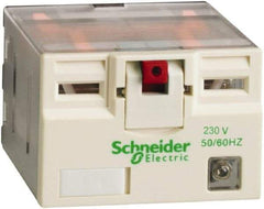 Schneider Electric - 3,750 VA Power Rating, Electromechanical Plug-in General Purpose Relay - 15 Amp at 250 VAC & 28 VDC, 4CO, 230 VAC - Americas Industrial Supply