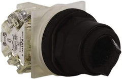 Schneider Electric - 30mm Mount Hole, 2 Position, Knob and Pushbutton Operated, Selector Switch - Black, Maintained (MA), Anticorrosive, Weatherproof, Dust and Oil Resistant - Americas Industrial Supply