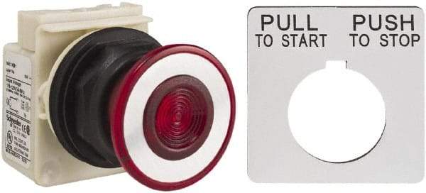 Schneider Electric - 30mm Mount Hole, Extended Straight, Pushbutton Switch Only - Maintained (MA) - Americas Industrial Supply