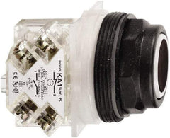 Schneider Electric - 30mm Mount Hole, Flush, Pushbutton Switch with Contact Block - Octagon, Black Pushbutton, Momentary (MO) - Americas Industrial Supply