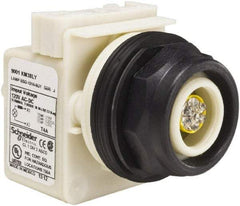 Schneider Electric - 120 V LED Indicating Light - Round Lens, Screw Clamp Connector, Corrosion Resistant, Dust Resistant, Oil Resistant - Americas Industrial Supply