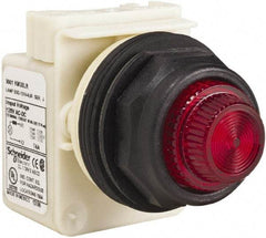 Schneider Electric - 120 V Red Lens LED Indicating Light - Round Lens, Screw Clamp Connector, Corrosion Resistant, Dust Resistant, Oil Resistant - Americas Industrial Supply