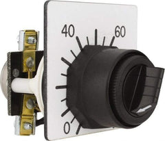 Square D - 10,000 Ohm, 30mm, 300 VAC Potentiometer - 2 Watts, Nonilluminated, Knob Operated, NEMA 4, 13 - Americas Industrial Supply